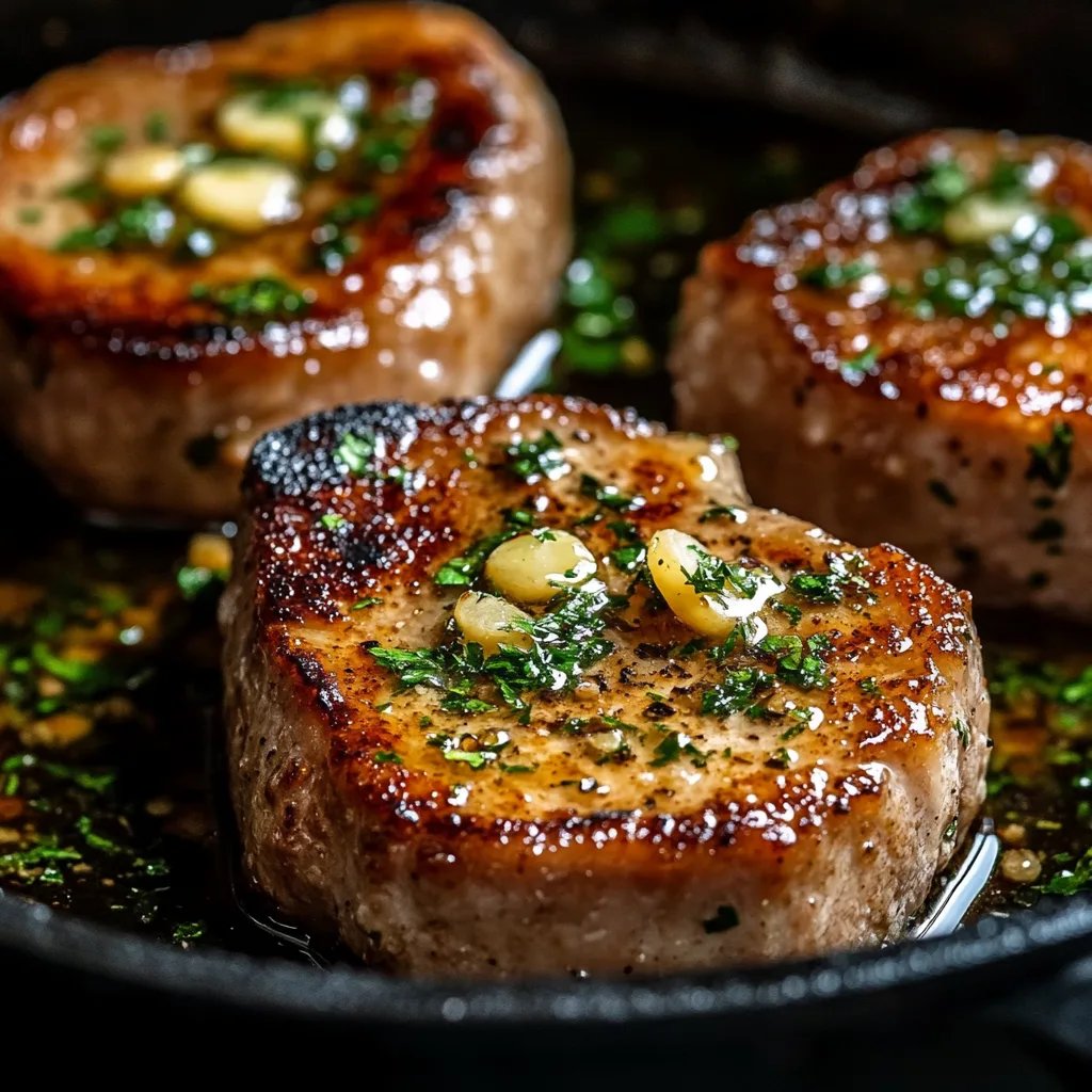 Garlic Butter Pan Seared Pork Chops (20-Minutes)