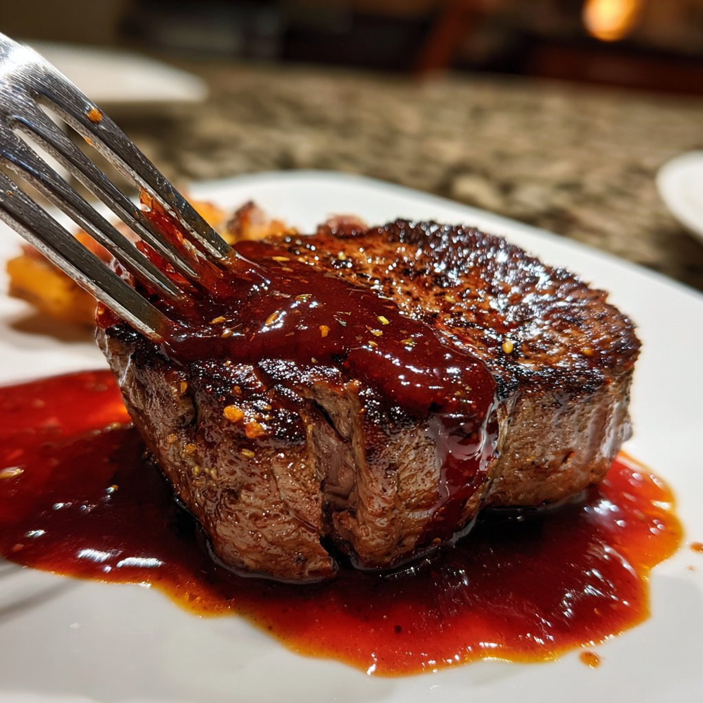 Romantic Filet Mignon with Red Wine Sauce