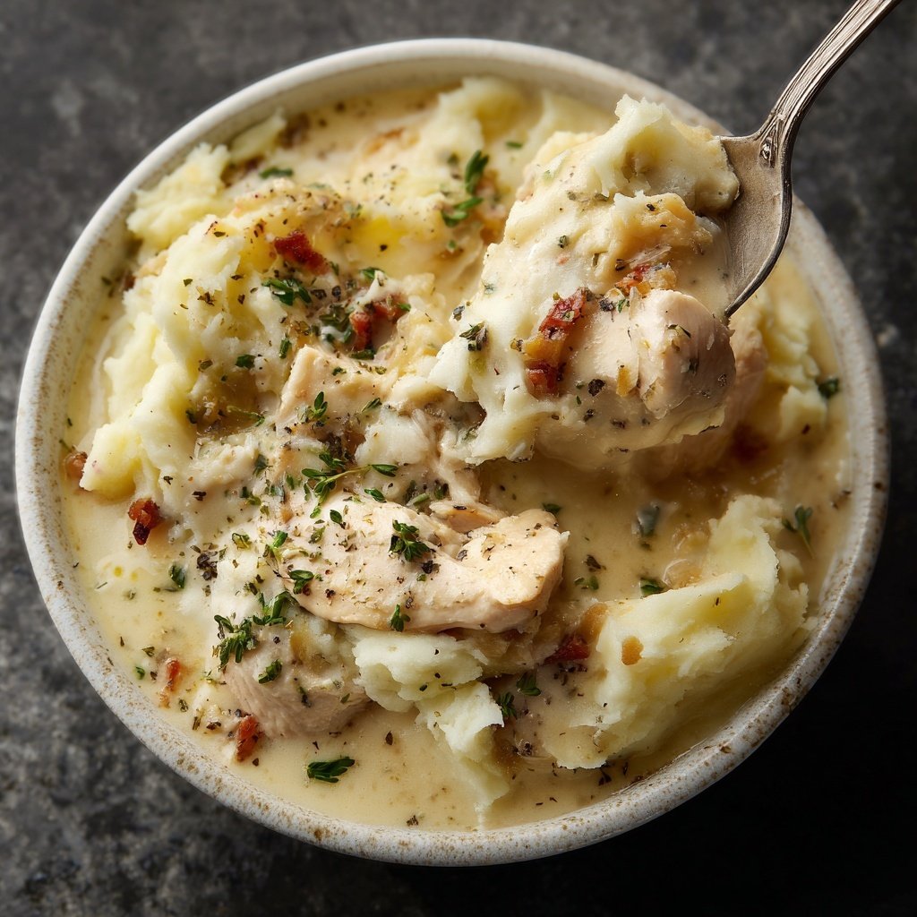 Comfort Food Creamy Chicken and Mashed Potatoes