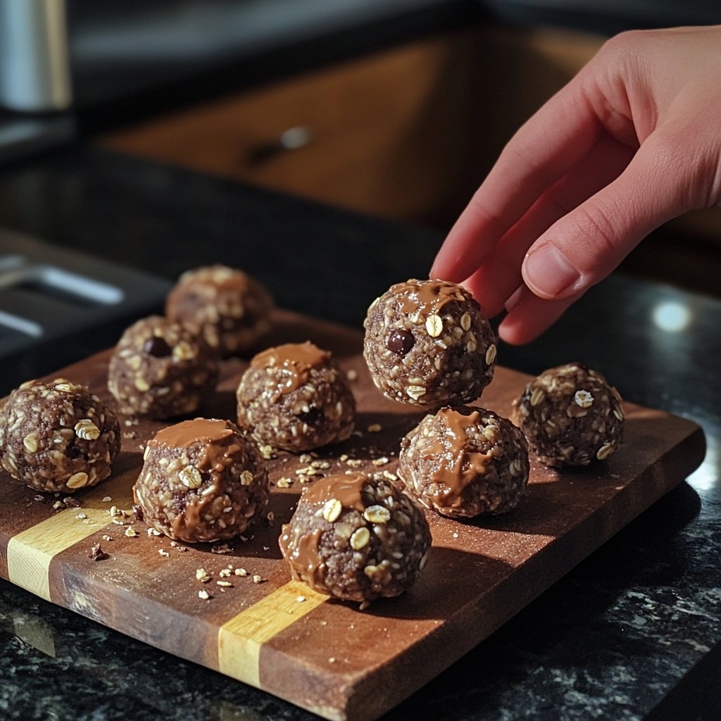 No-bake chocolate protein balls