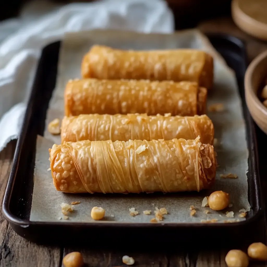 Hazelnut Custard Fillo Cigars