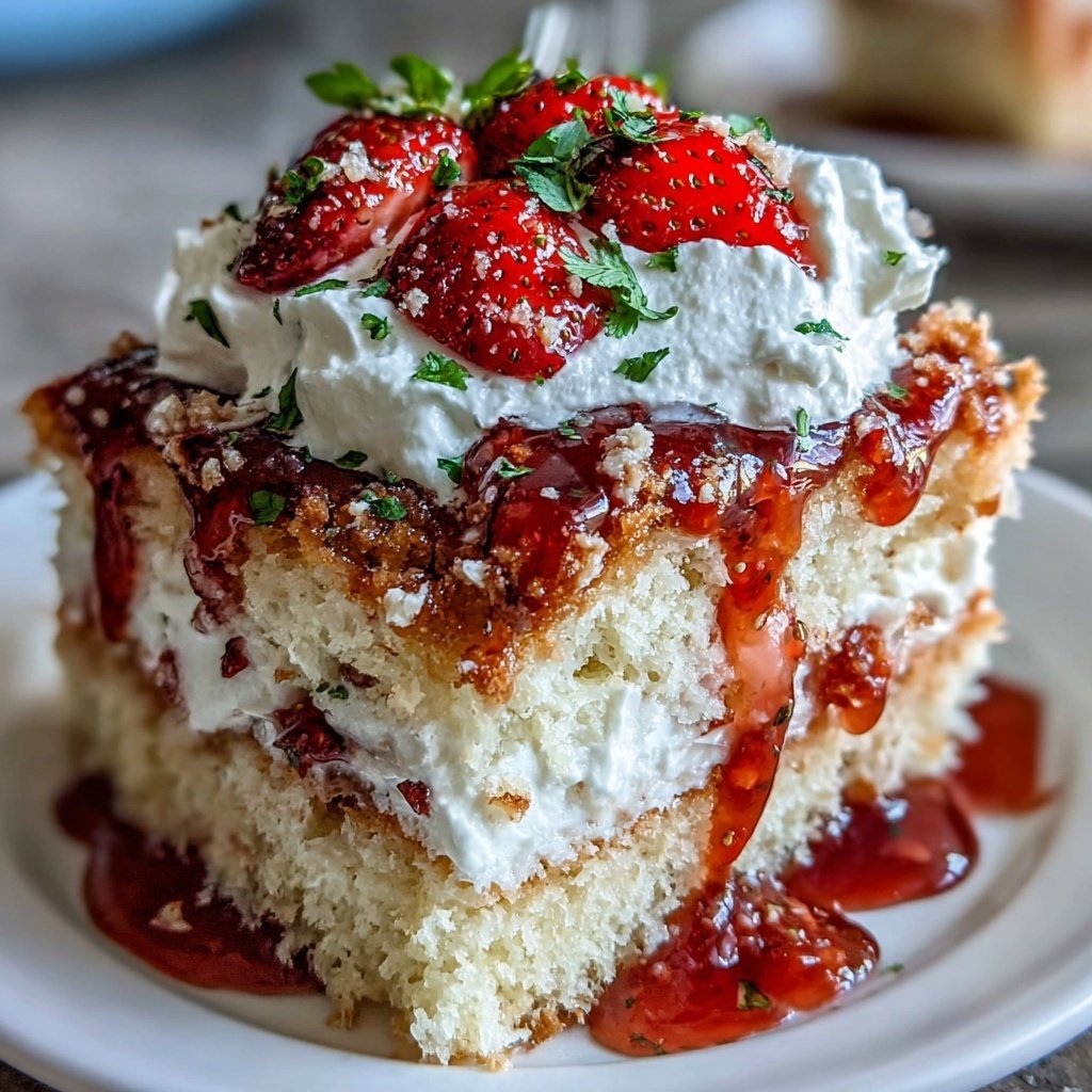 Strawberry Shortcake Poke Cake