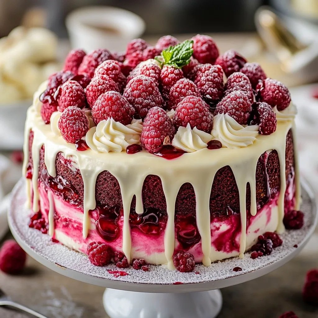 White Chocolate Raspberry Cake – Elegant & Irresistible!