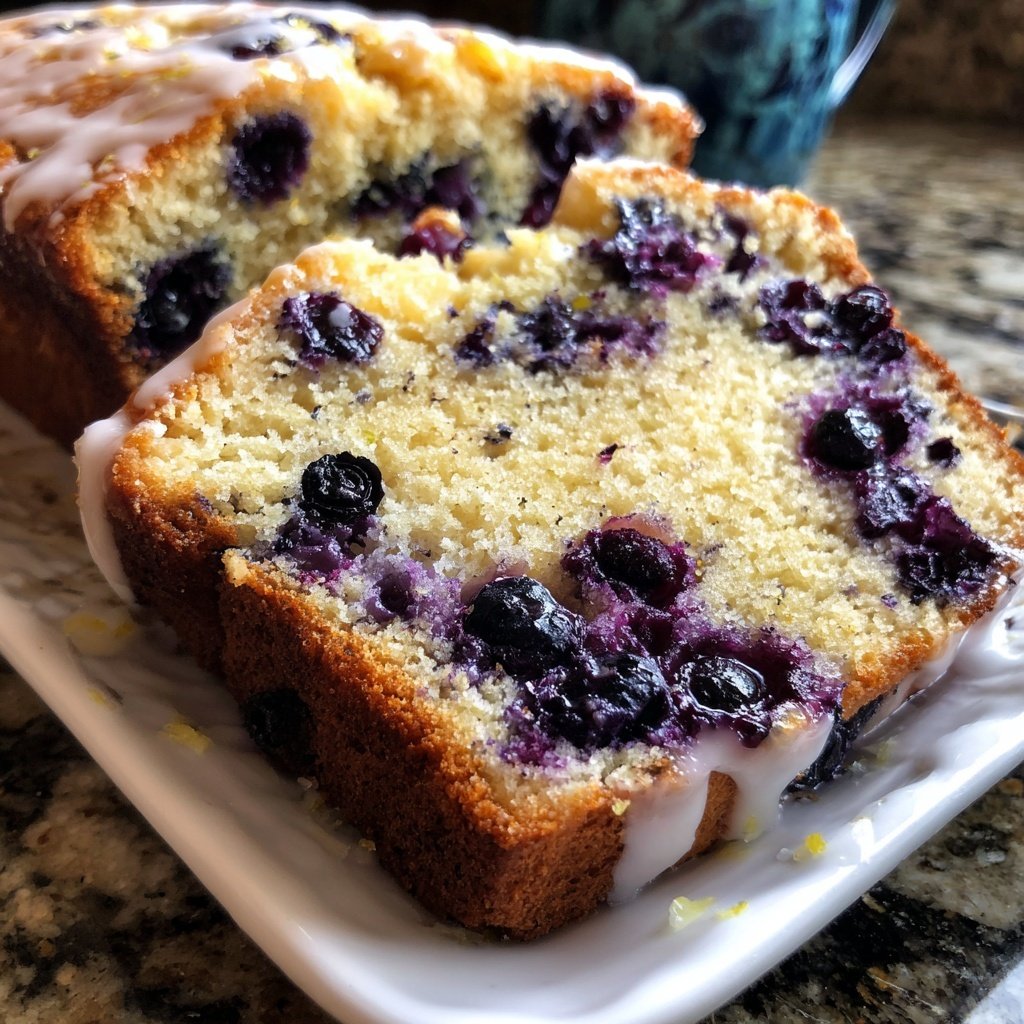 Blueberry Lemon Bread Slices