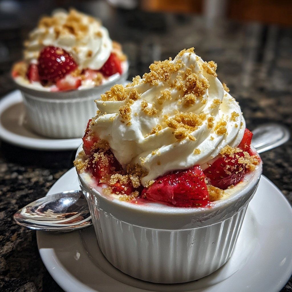 Strawberry Whipped Cream Dessert Cups