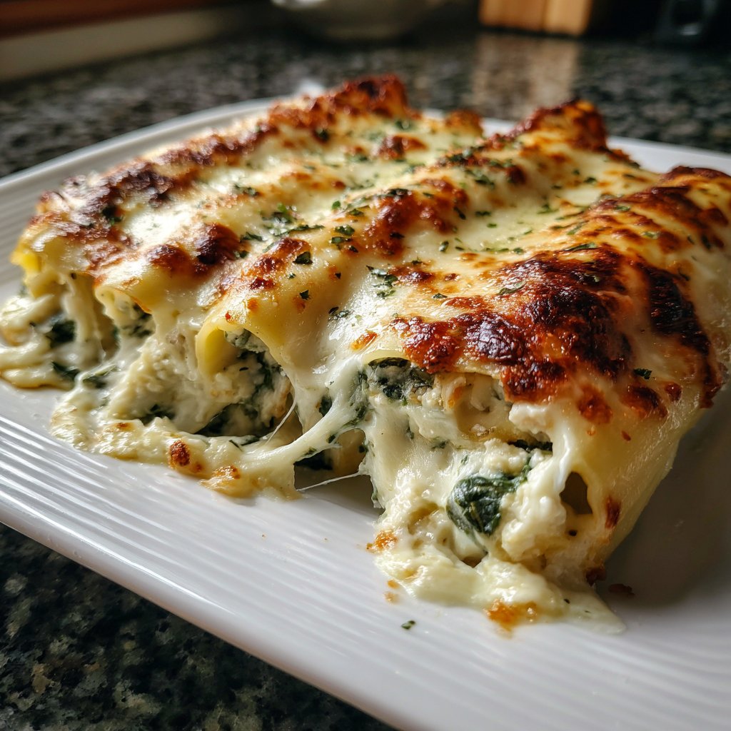 Valentine Dinner Spinach Ricotta Cannelloni