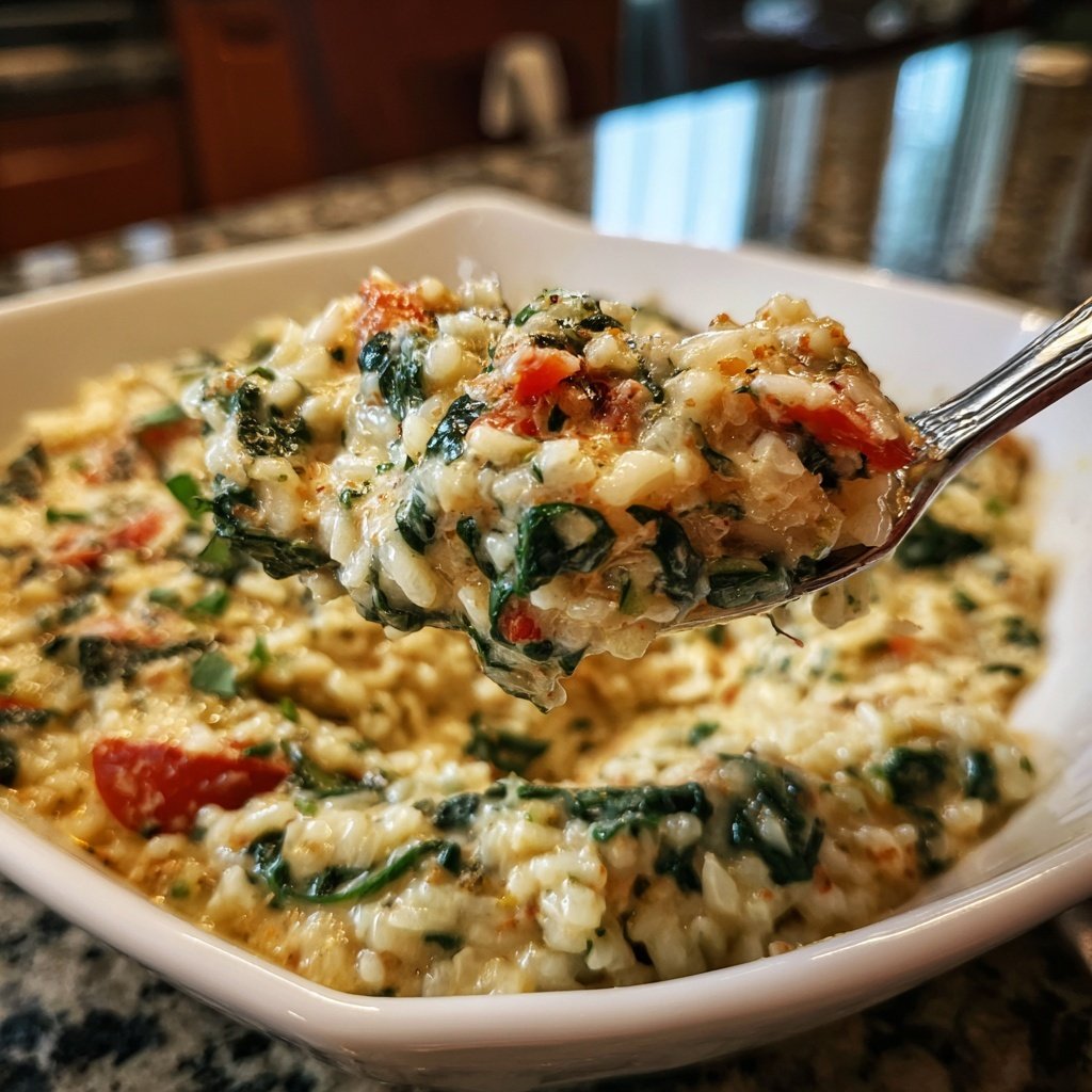 Creamy Spinach Tomato Rice