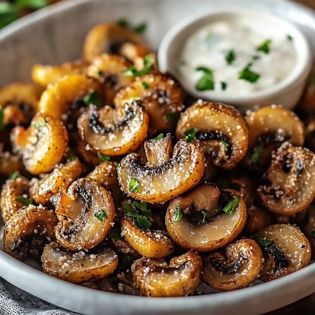 Air Fryer Ranch Mushrooms
